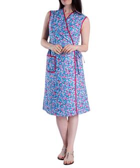 VESTAGLIA INCROCIATA DONNA&nbsp; IN COTONE FLORA V08 