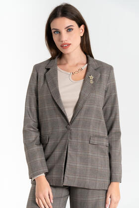 FIORENZA AMADORI K4384 VESTE BLAZER TARTAN FEMME