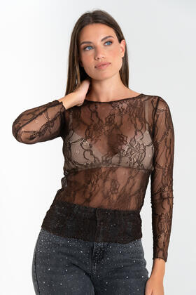 FIORENZA AMADORI WOMEN&#39;S LONG-SLEEVE LACE SWEATER MM188.80 