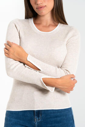 MAGLIA DONNA A COSTINE MANICA LUNGA FIORENZA AMADORI 6231 