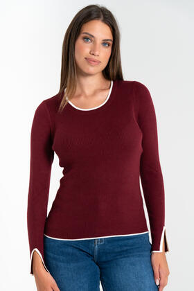 MAGLIA DONNA A COSTINE MANICA LUNGA FIORENZA AMADORI 6231 