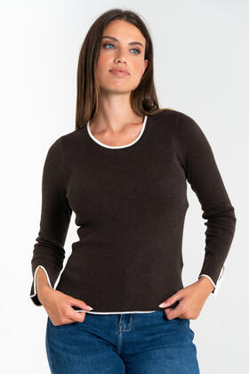 MAGLIA DONNA A COSTINE MANICA LUNGA FIORENZA AMADORI 6231 