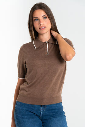 POLO DONNA MEZZA MANICA LANA VISCOSA FIORENZA AMADORI 6255 