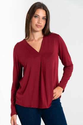 FIORENZA AMADORI 5371 VISCOSE V-NECK LONG-SLEEVED SWEATER 