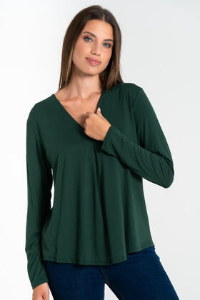 FIORENZA AMADORI 5371 VISCOSE V-NECK LONG-SLEEVED SWEATER 