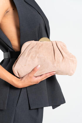 FIORENZA AMADORI FF27407 WOMEN&#39;S SUEDE CLUTCH 