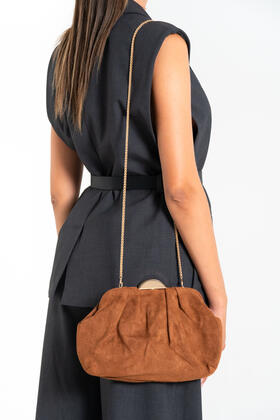 FIORENZA AMADORI FF27407 WOMEN&#39;S SUEDE CLUTCH 