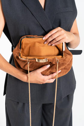 FIORENZA AMADORI FF27407 WOMEN&#39;S SUEDE CLUTCH 