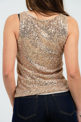 CANOTTA DONNA A SPALLA LARGA CON PAILLETTES FIORENZA AMADRI T1415
&nbsp; 