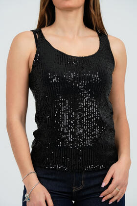 CANOTTA DONNA A SPALLA LARGA CON PAILLETTES FIORENZA AMADRI T1415
&nbsp; 
