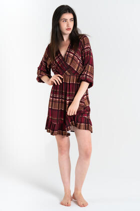 FIORENZA AMADORI 34753 SCHOTTISCHES KURZES KLEID FÜR DAMEN 