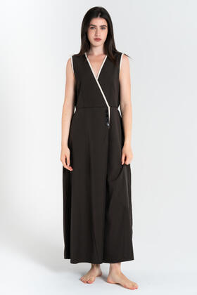 FIORENZA AMADORI 34422 LANGES DAMENKLEID IN EINFARBIGER FORM 