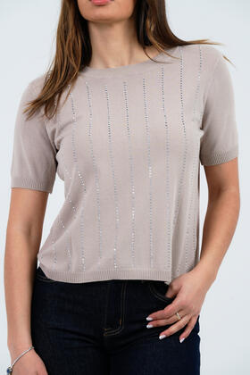 MAGLIA DONNA MANICA CORTA CON STRASS FIORENZA AMADORI MS037&nbsp;
&nbsp; 