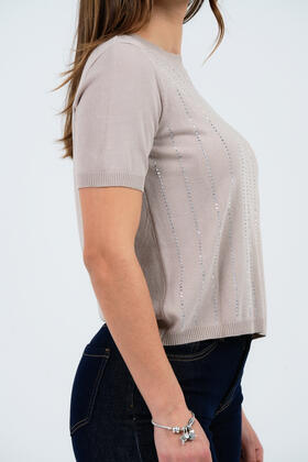 MAGLIA DONNA MANICA CORTA CON STRASS FIORENZA AMADORI MS037&nbsp;
&nbsp; 