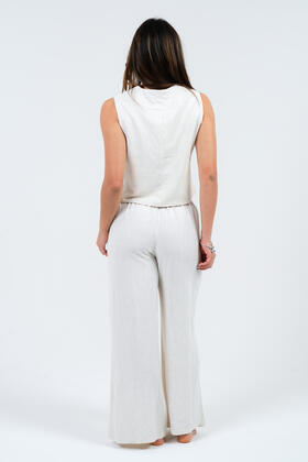 WOMEN&#39;S PALAZZO TROUSERS LINEN EFFECT FIORENZA AMADORI FY9190 