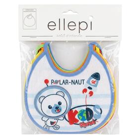 CHILD'S ROUND BIB IN PLASTIC TERRY WITH LACES ELLEPI AD9558 
