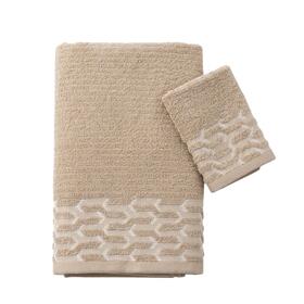 SET 1+1 ASCIUGAMANI BIANCALUNA JACQUARD 