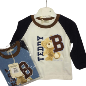 BABY LONG SLEEVED T-SHIRT 12/30 MONTHS BK3810 BURBER 