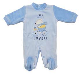 NEWBORN ONE-PIECE ONEsie IN CHENILLE WITH ELLEPI FOOT BQ3331 MA 