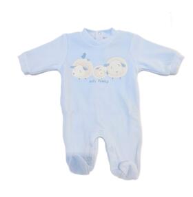 NEWBORN ONE-PIECE ONEsie IN CHENILLE WITH ELLEPI FOOT BQ3337 MA 