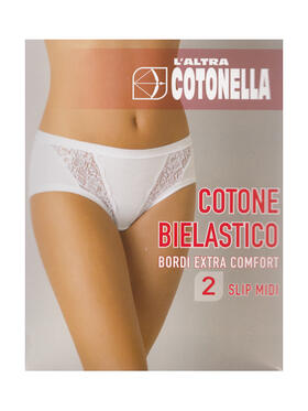 Slip midi donna in cotone elasticizzato Cotonella GD130 