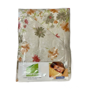 MARENA BIANCALUNA COTTON BED SET FOR 1 SQUARE 