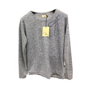 MAGLIA DONNA GIROCOLLO CON FIOCCO LATERALE FLORA 2541 