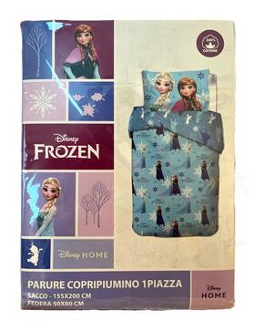 PARURE COPRIPIUMINO COTONE DISNEY FROZEN BAMBINA 1 PIAZZA&nbsp;&nbsp; 