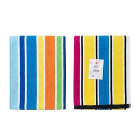 Пляжное полотенце Honoi в полоску из махровой ткани 