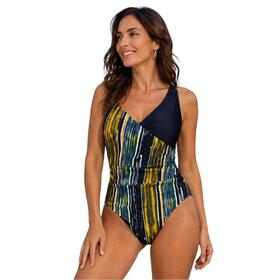 Женский цельный купальник с узором, регулируемыми бретелями для индивидуальной подгонки и формованными чашечками, подчеркивающими силуэт. Размеры: 48, 50, 52, 54, 56 Цвета: Разные 