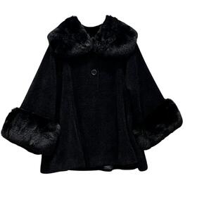 MANTELLA DONNA CON PELLICCIA DONNABELLA 10516 