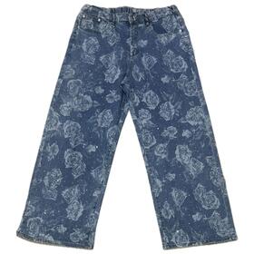 JEANS DONNA OVER A FIORI FLORA CURVY ML0077 