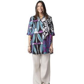 CAMICIONA DONNA COTONE MANICA 3/4 MARILA ON-101 