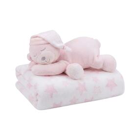 Set regalo da neonato coperta + peluche Pastello SV06 