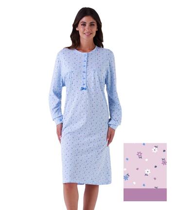 Camicia da notte donna in jersey di cotone Karelpiu' 0059