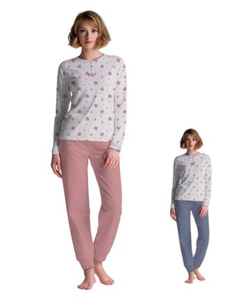 Pigiama donna a serafino in jersey di cotone Cippi 1031