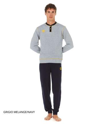 Pigiama uomo a manica lunga in jersey di cotone Umbro 10504