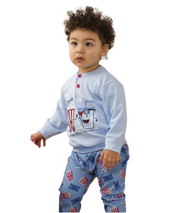 Pigiama da neonato in jersey di cotone caldo Gary 1140