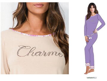 Intimami ID1146 women's long-sleeved viscose pajamas - CIAM Centro Ingrosso Abbigliamento