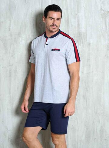 Men's short-sleeved cotton pajamas Navigare 141827 - CIAM Centro Ingrosso Abbigliamento