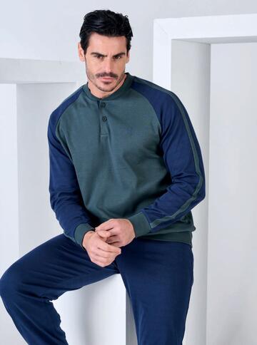 Navigare 141910 Men's Warm Cotton Jersey Pajamas - CIAM Centro Ingrosso Abbigliamento
