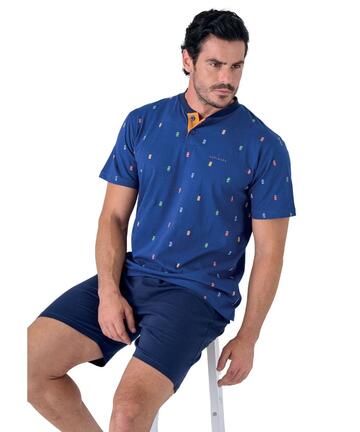Pigiama uomo a manica corta in cotone Navigare 142006 - CIAM Centro Ingrosso Abbigliamento