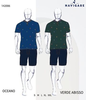 Pigiama uomo a manica corta in cotone Navigare 142006 - CIAM Centro Ingrosso Abbigliamento