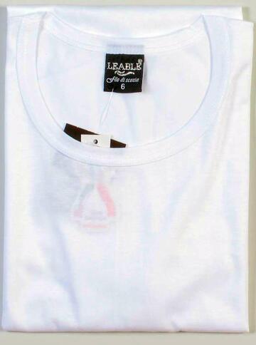 T-shirt uomo in cotone mercerizzato girocollo Leable 1421 Tg.4/7 Bianco - CIAM Centro Ingrosso Abbigliamento