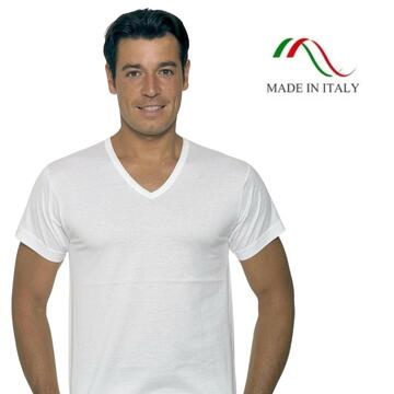 Maglia uomo in cotone mercerizzato con scavo a V Leable 1472 - CIAM Centro Ingrosso Abbigliamento