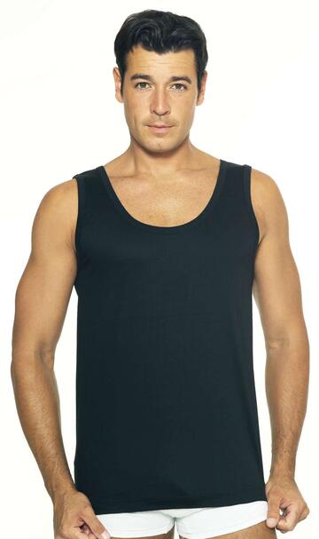 Men's wide shoulder undershirt in mercerized cotton Leable 1531 - CIAM Centro Ingrosso Abbigliamento
