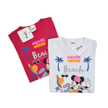 T-SHIRT BAMBINA MEZZA MANICA GIROCOLLO DISNEY MINNIE WD9393093 3-7 ANNI  - CIAM Centro Ingrosso Abbigliamento