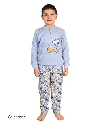 Pigiama da bambino in jersey di cotone caldo Gary 2036 - CIAM Centro Ingrosso Abbigliamento