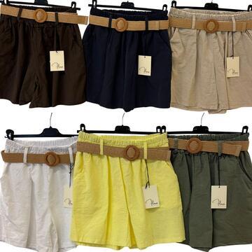 BERMUDA DONNA IN MISTO LINO FLORA 20616&nbsp; - CIAM Centro Ingrosso Abbigliamento