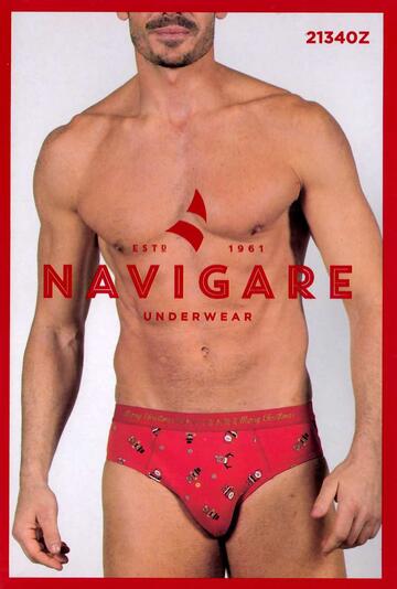 SLIP UOMO NATALE IN COTONE ELASTICIZZATO NAVIGARE B21340Z - CIAM Centro Ingrosso Abbigliamento